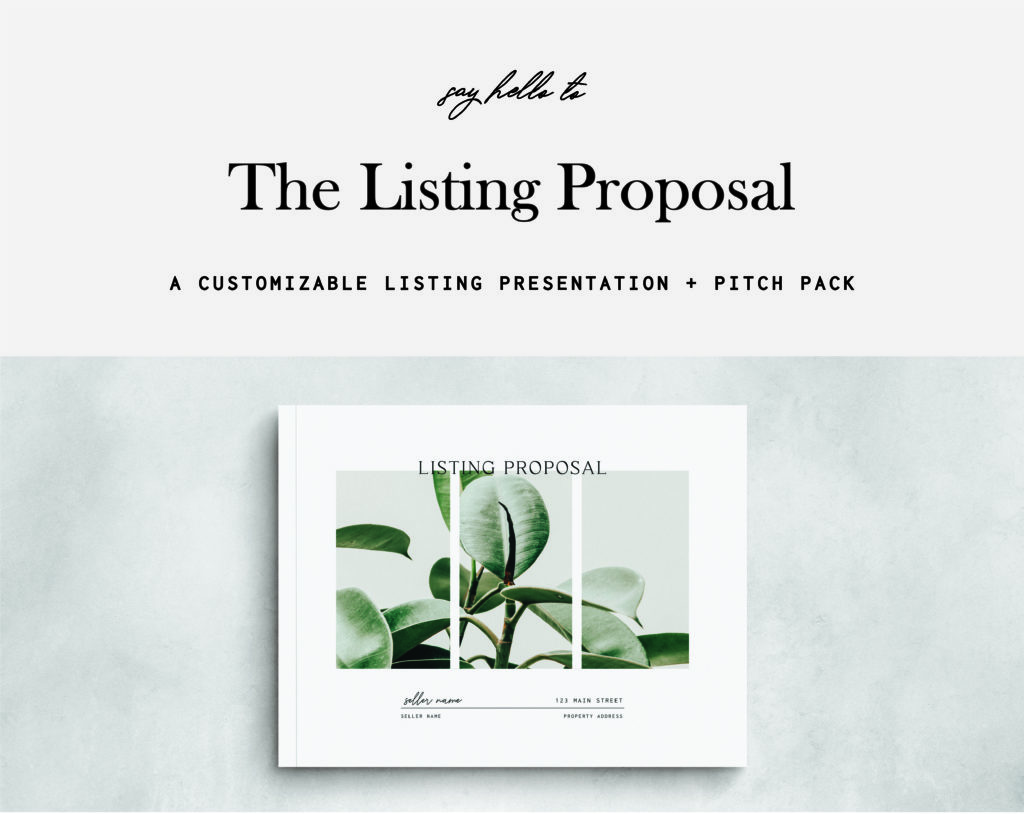 Say Hello To: The Listing Proposal Template for Realtors Throughout Real Estate Proposal Template